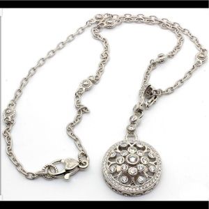 JUDITH RIPKA Sterling CZ Diamonique Necklace